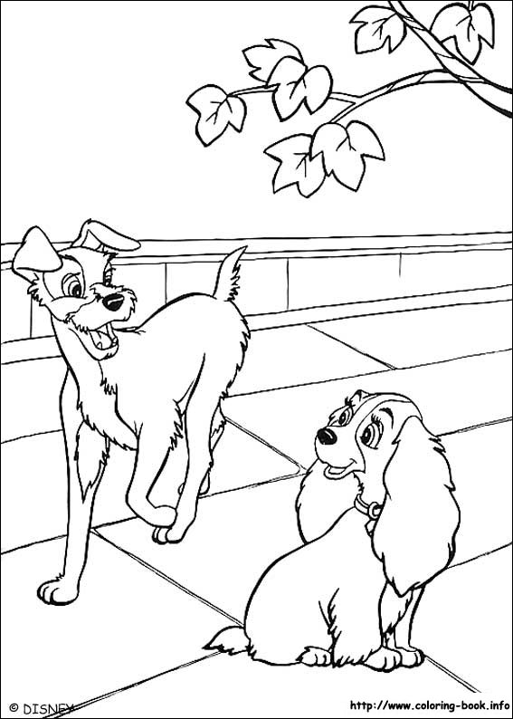 Lady and the Tramp coloring picture